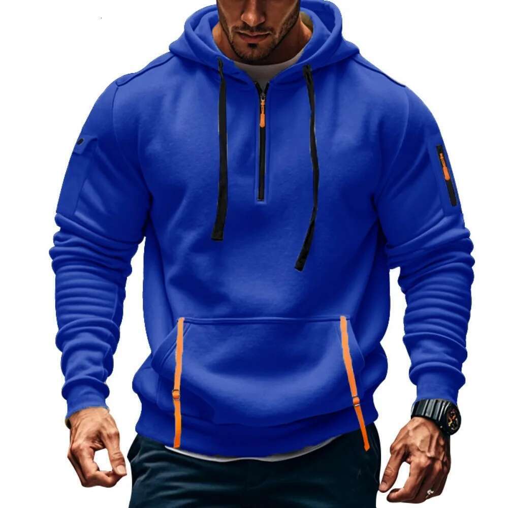 Bu Gaya Baharu Hoodie Berzip Bu Peluh Sukan Berbilang Poket Kasual Hoodies&Sweatshirts Designer