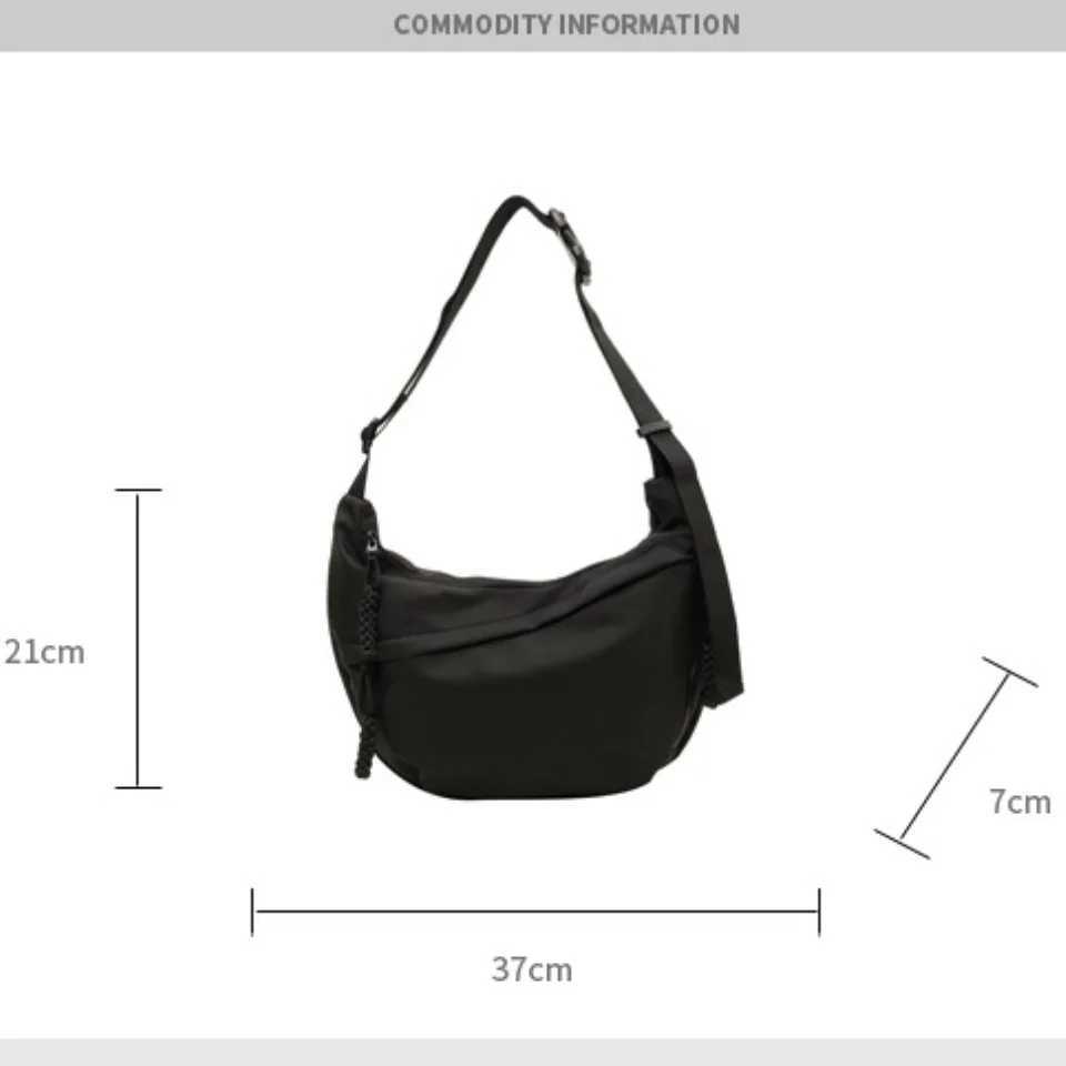 Dumpling Womens Messenger Bag 2025 Large Capacity Casual College Students Class Book Sports Shoulder Canvas Commuter BagW250512