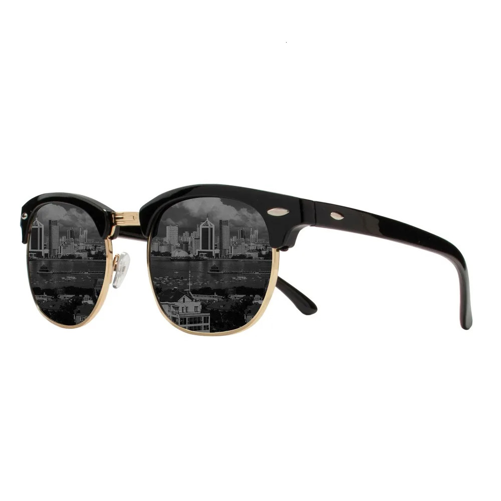 5PCS Classic Polarized Sunglasses Men Women Retro High Quality Sun Glasses Rivet Female Male Fashion Mirror Sunglass 250509
