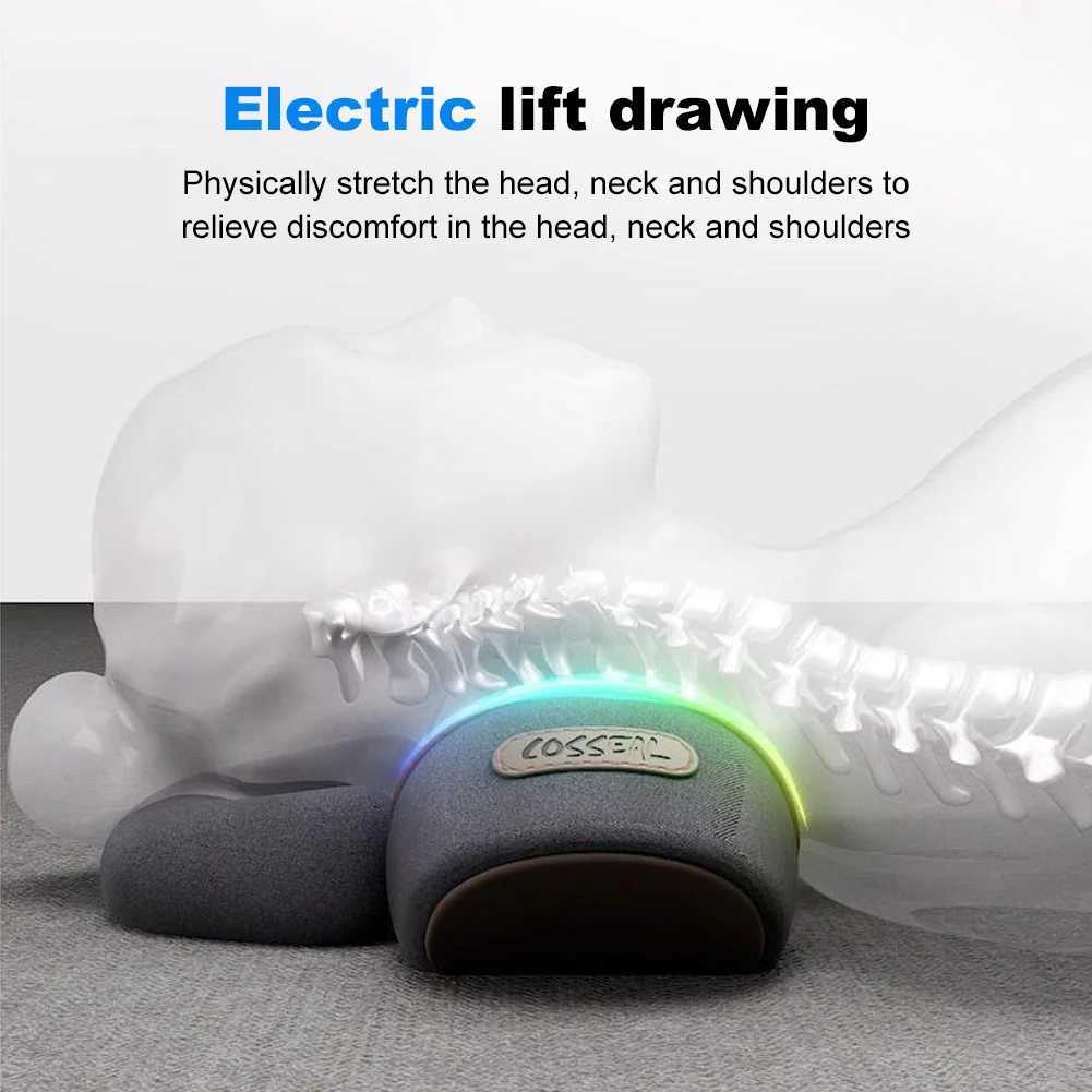 Hot Compress Cervical Pillow Slow Rebound Spine Support Massager Breathable Memory Foam Pillow for Neck Traction Relax Sleep AidW250512