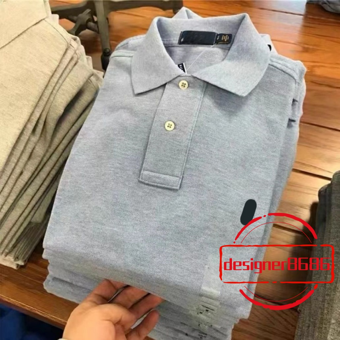 Mens Polos t shirt Brand Mens Tees Designer Luxury t shirts Fashion Embroidery Womens Letter Pure Cotton T-shirt Printing Black White Polos Summer Casual Short sleeve