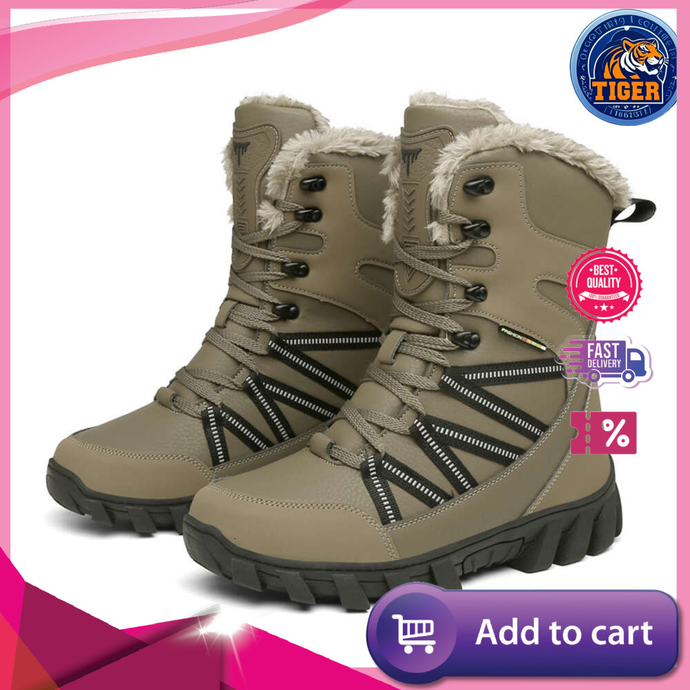 Ddmytiger Winter Men New S High Top Plush Insulation And Thick Snow Boots Outdoor Shoes