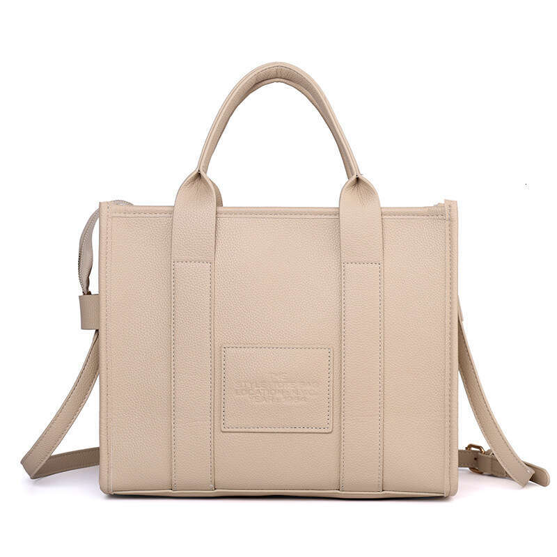 Women's New Solid Color PU Letter Tote Bag Simple and Casual Large Capacity Handbag designer bag