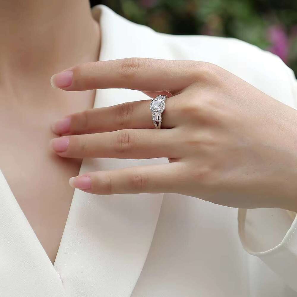 Elegant pyroxene cathedral three stone halo sterling silver women's ring (sizes 5-9, USA)