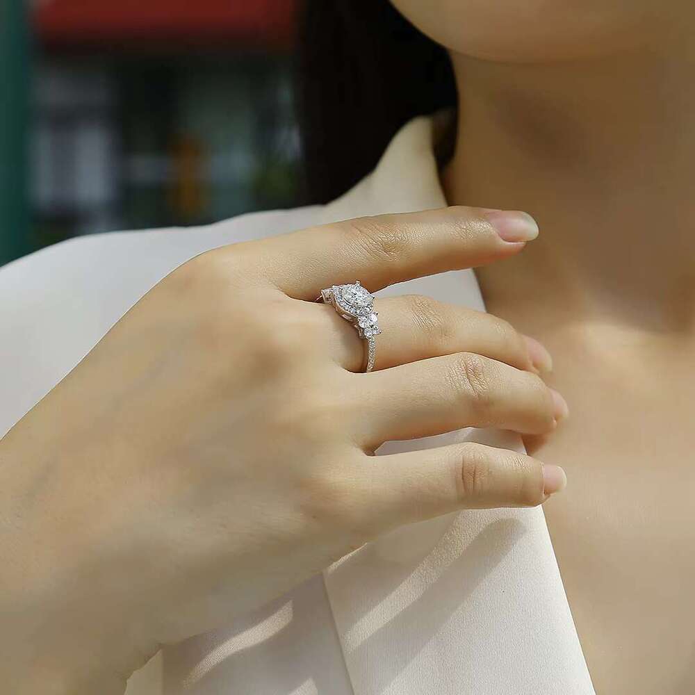 Unique Moissanite Cathedral Ring - Spike Set in Pure Silver, Size 5-9 American, Eternal Elegance