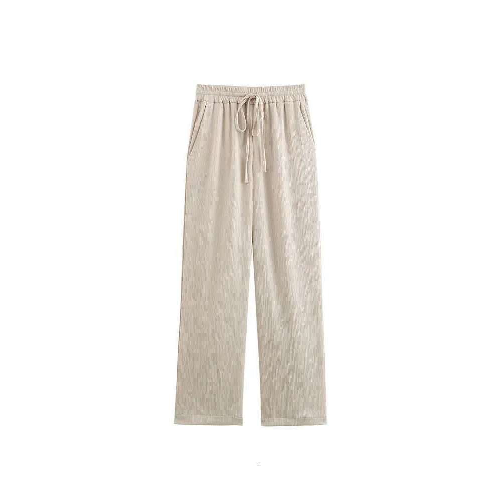 2024 Autumn Women Casual Coat Pants Set Long Sleeve Double Breasted Blazer + Wide Leg Trousers Lady Office Outfit