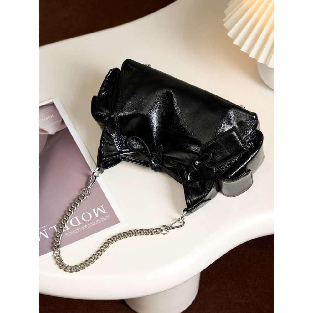 Zency Stylish Soft Leather Top-handle Chain Handbag For Women Bag Black Beige Crossbody Sac Underarm Bags