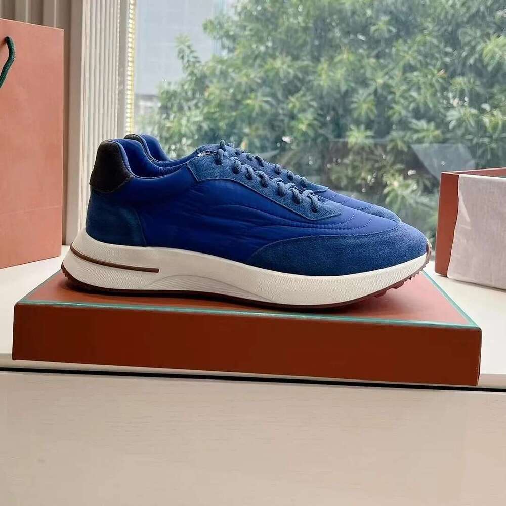 2025 Newest Autumn Cow Suede Round-toe Thick Sole Lace-Up Casual Sneakers Athletic Shoes Mix Colors Sewing Tennis Flats