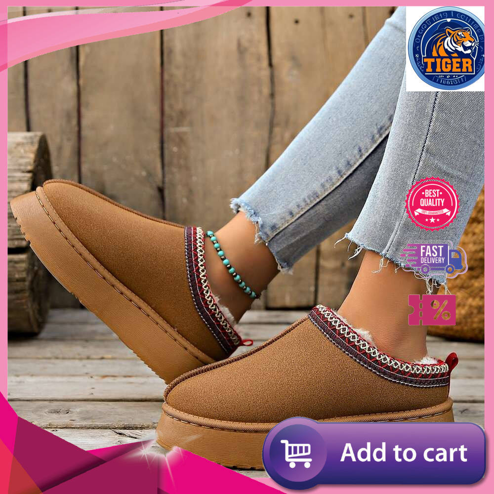 Ddmytiger Cotton Large Size Shoes For Women S Fashion Warmth And Comfort Snow Outdoor Shoes