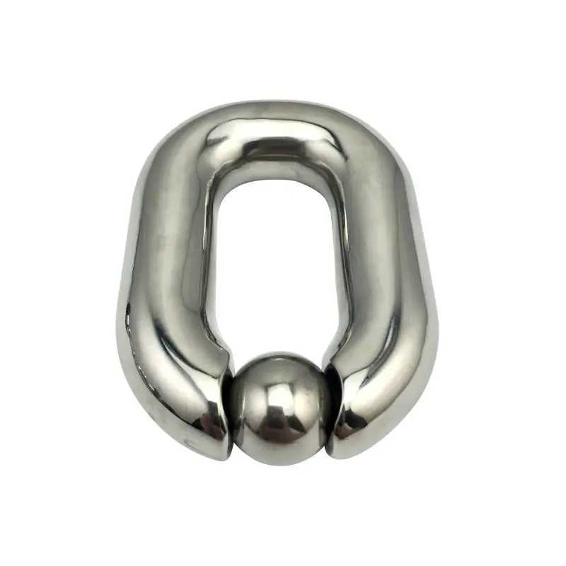 Male Heavy Duty BDSM Stainless steel Ball Scrotum Stretcher metal penis bondage Cock Ring Delay ejaculation male new Sex Toy men W250512