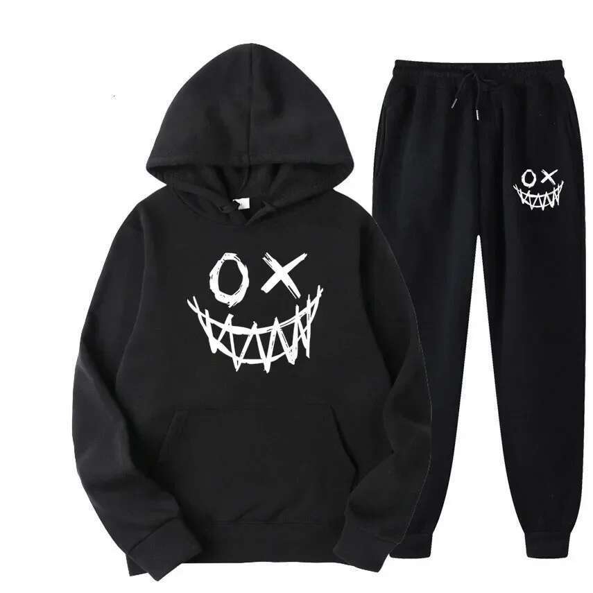 Winter Casual Hoodie Sweatpants 2 Piece Set Jogger Sweat Suit Tracksuit Men Jogging Sweatsuit Sport Suit Designer