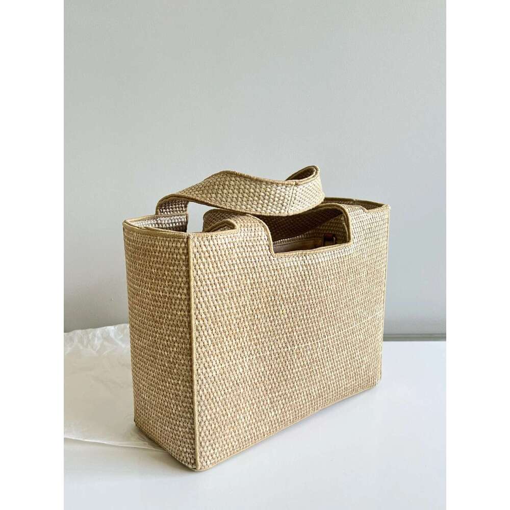 Vegetable Basket Woven Leather Shopping Beach Bag Handbag 2025 New High-Quality