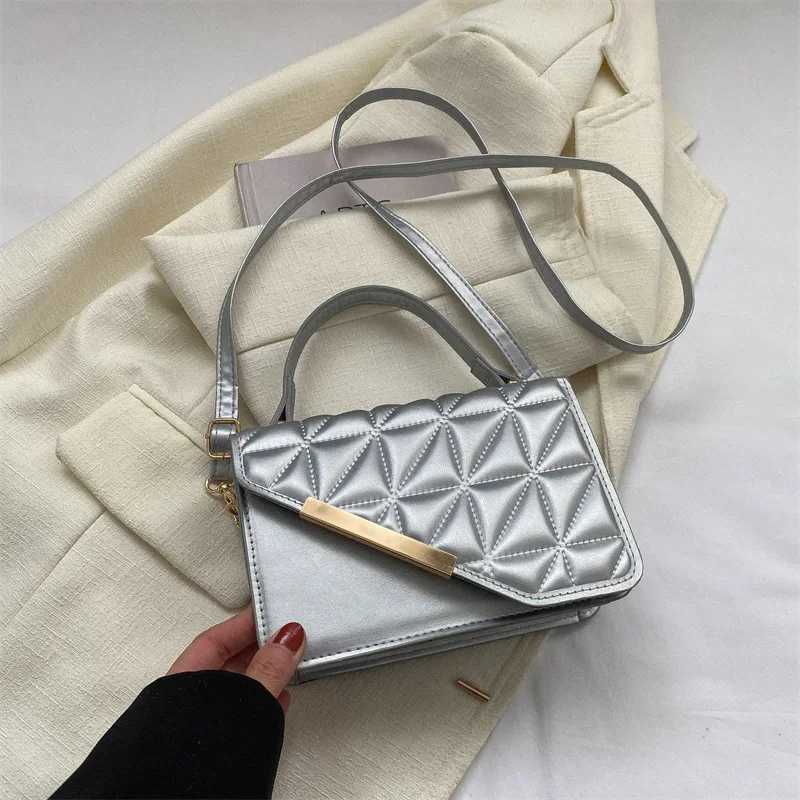 Lingge Embroidery Thread Fashion Small Bag for Women 2025 Single Shoulder Crossbody Bag Texture Popular HandbagW250512