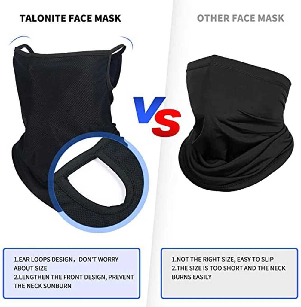 Balaclava Neck Gaiter Face Cover with Ear Loops Scarf Bandana UV Sun Protection Face Mask for Outdoor SportsW250512