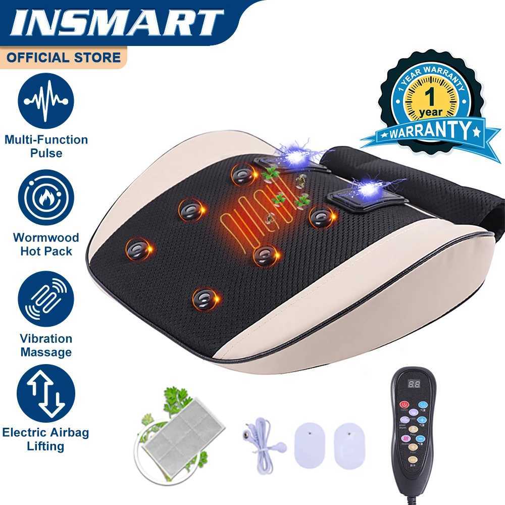Vibrating Neck Back Massage Pillow Electric Heating Waist Cervical Massager Muscle Relax Relieve Fatigue Lumbar Disc HerniationW250512