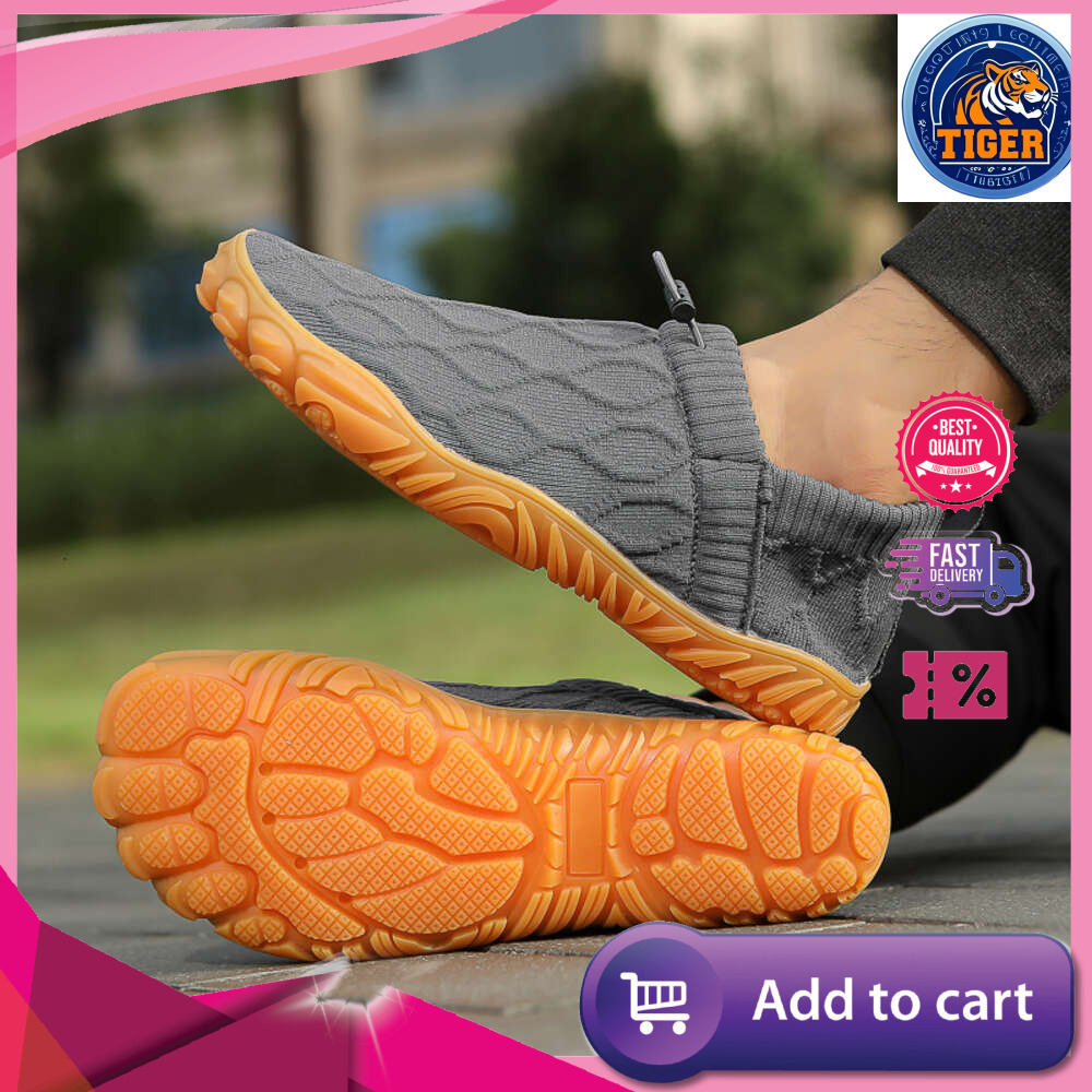 Ddmytiger Men Soft Waterproof Hiking Breathable Barefoot Sneakers Black Hike Footwear Walking Outdoor Climbing Shoes Outdoor Shoes