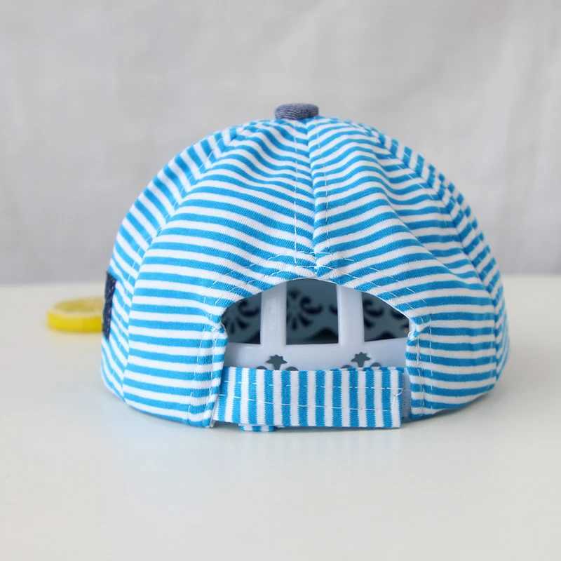 Summer Cotton Baby Hat Cute Casual Striped Baby Boy Cap Soft Eaves Kids Girls Sun Protect Hats Caps R250512