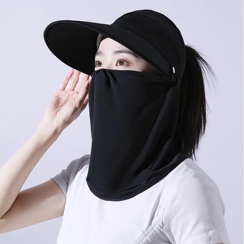 COKK Summer Hats For Women Sunscreen Outdoor Anti UV Cycling Beach Hat Female Floppy Foldable Ladies Gorro Sunhat Face Cover 250512