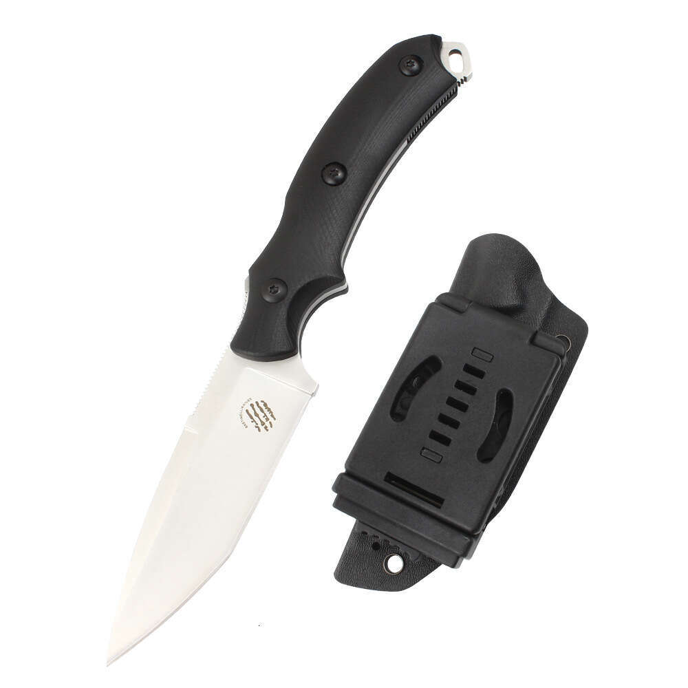 Outdoor straight self-protection camping knife, portable fruit knife