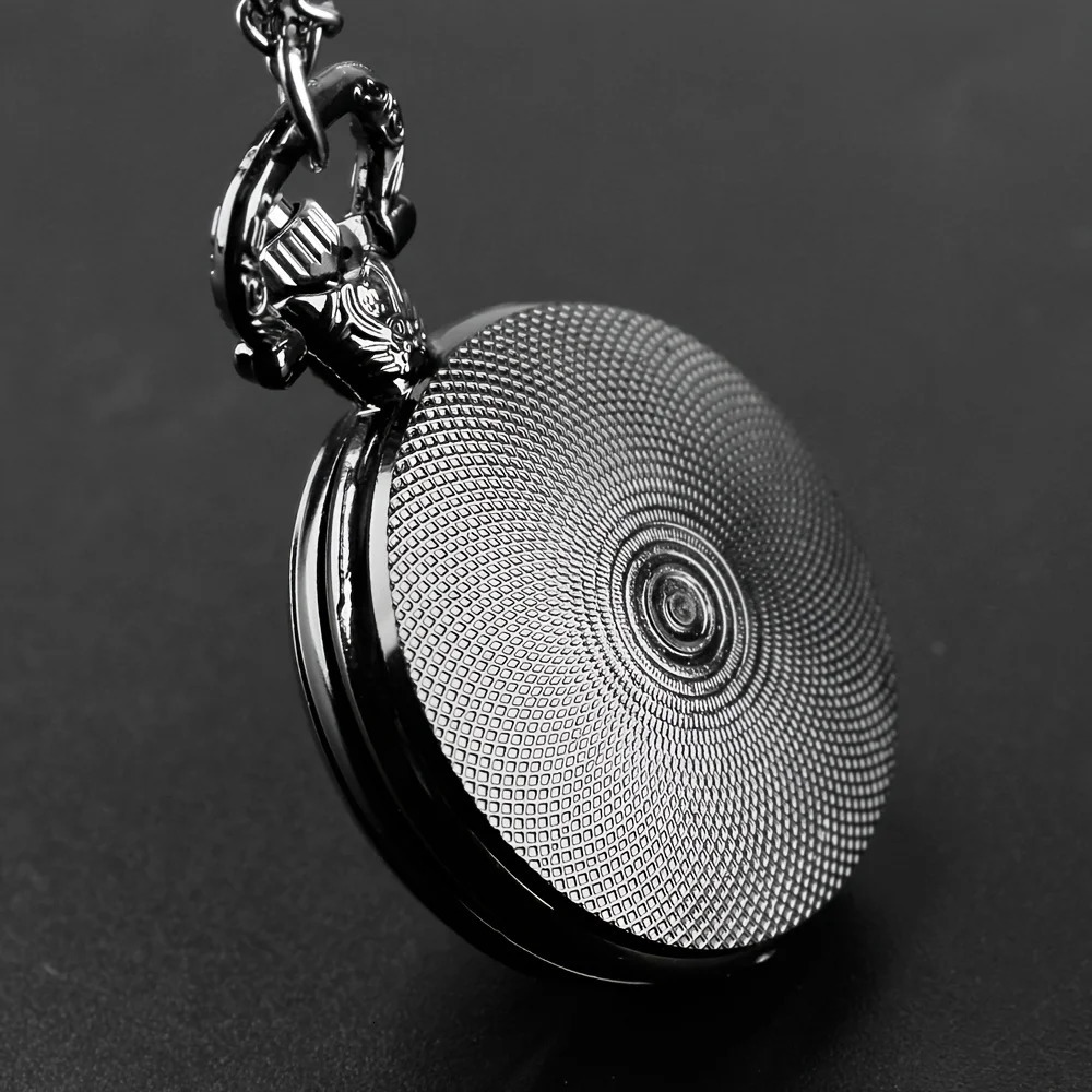 Vintage-Style Clever Crow Exquisite Pocket Watch - Quartz Movement Round Dial Unique Black Necklace Souvenir Gift For Children 250512
