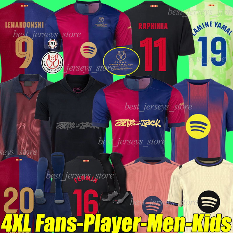 4XL 24 2025 26 LAMINE YAMAL soccer jerseys LEWANDOWSKI FC FERRAN camiseta de futbol RAPHINHA PEDRI ANSU FATI GAVI ERIC BarCelonaeS football shirt men kids kits socks