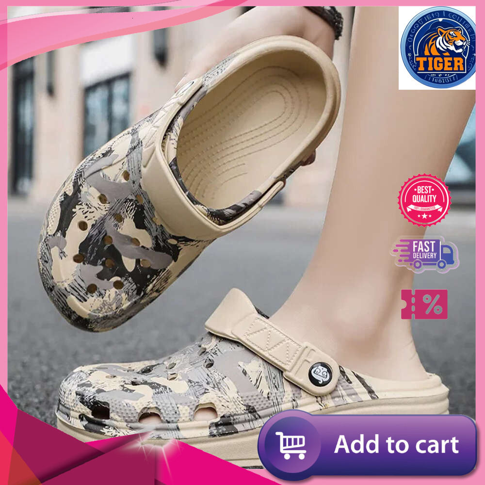 Ddmytiger Camouflage Platform Outdoor Summer Aqua Water Shoes Men Beach Sandals Soft EVA Indoor Home Slides Lover Flip Flops Outdoor Shoes