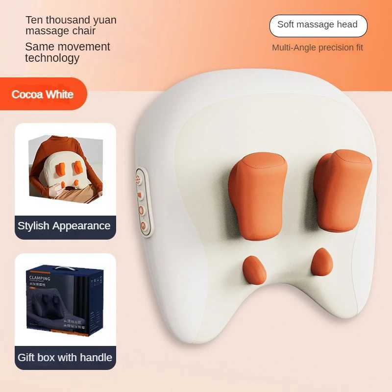 Neck Shoulder Massage Pillow Wireless Electric Car And Home Massager Heating Waist Neck Leg Cervical Shiatsu Kneading MassagersW250512