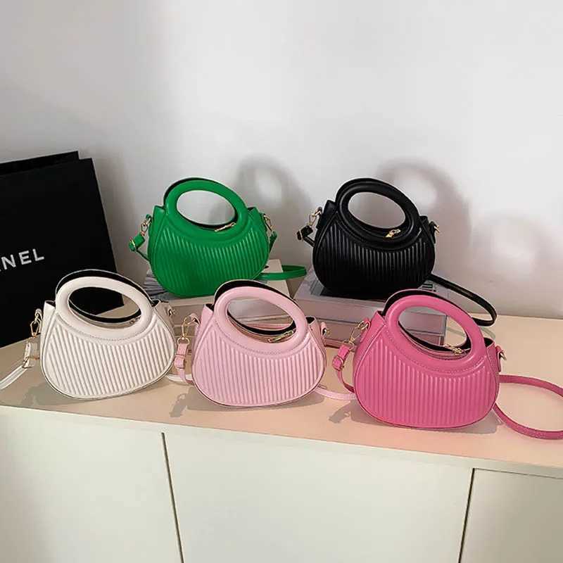 Fashion Women Shoulder Bag Armpit Bag Design Underarm Bag Pleated Saddle Bag Solid Color Messenger Bag Purse HandbagsW250512