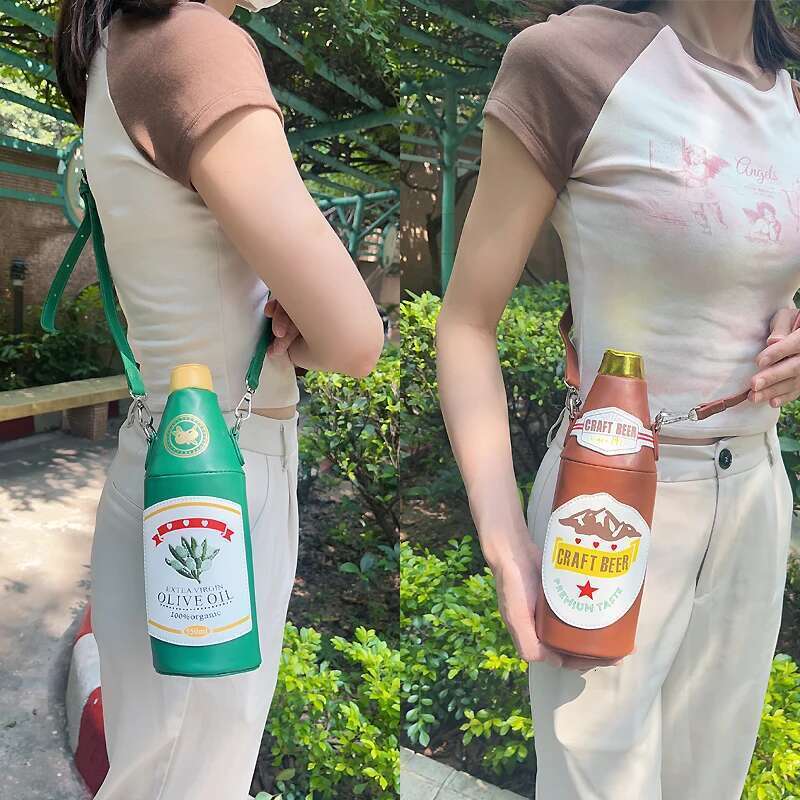 Fun Tomato Ketchup Bottle Design Ladies Shoulder For Girl Novelty Chain Party Purse Bag Women Daily Handbag Cute Red Clutch