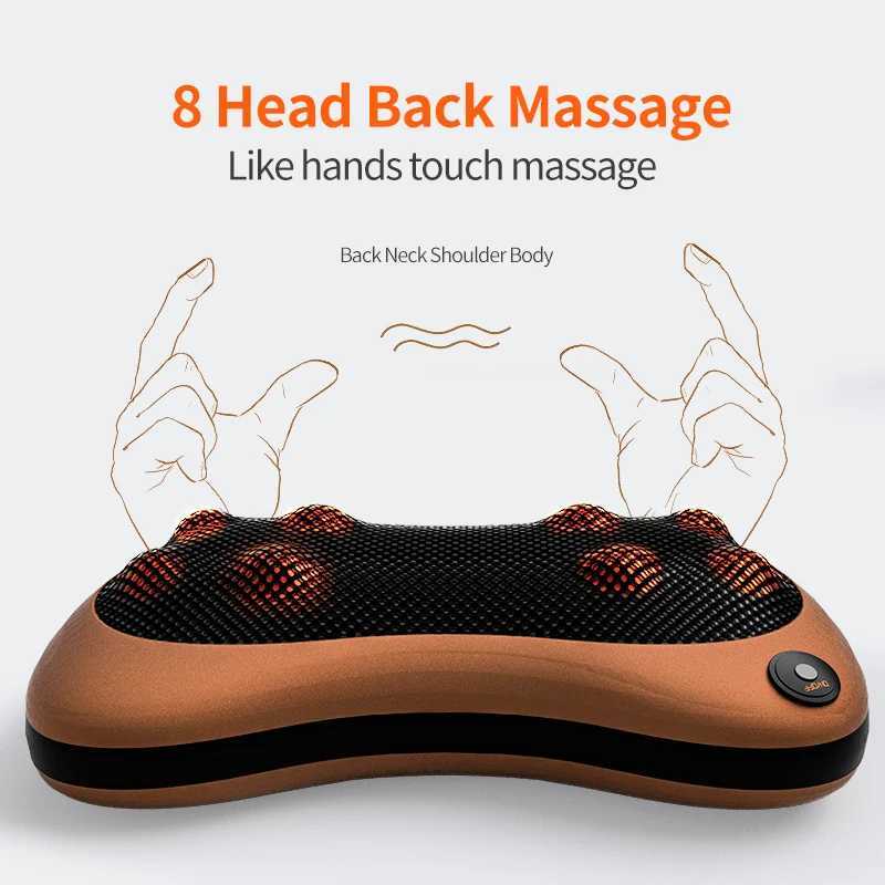Massage Pillow with Heat Back Massager for Pain Relief Deep Tissue Gifts for Men Women for Whole Body Muscle RelaxW250512