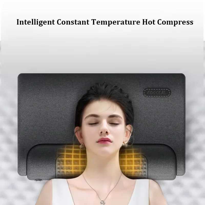 Electric Massage Neck Pillow for Protecting Cervical Spine Traction Hot Compress Sleeping Pillow Ergonomic Design Cushion PillowW250512