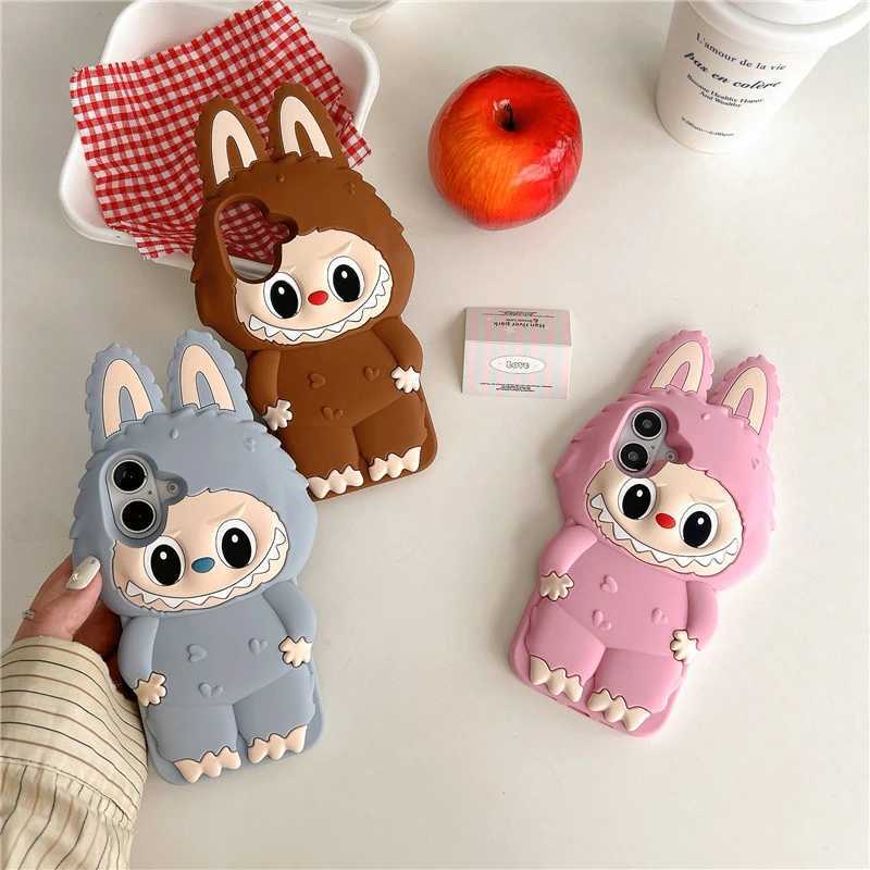 LaBuBu Monster Phone Case Kawaii Cartoon Anti Drop Soft Silicone Cover Suitable for IPhone 16 15 14 Plus 13 Pro Max Toy Gift Y250512