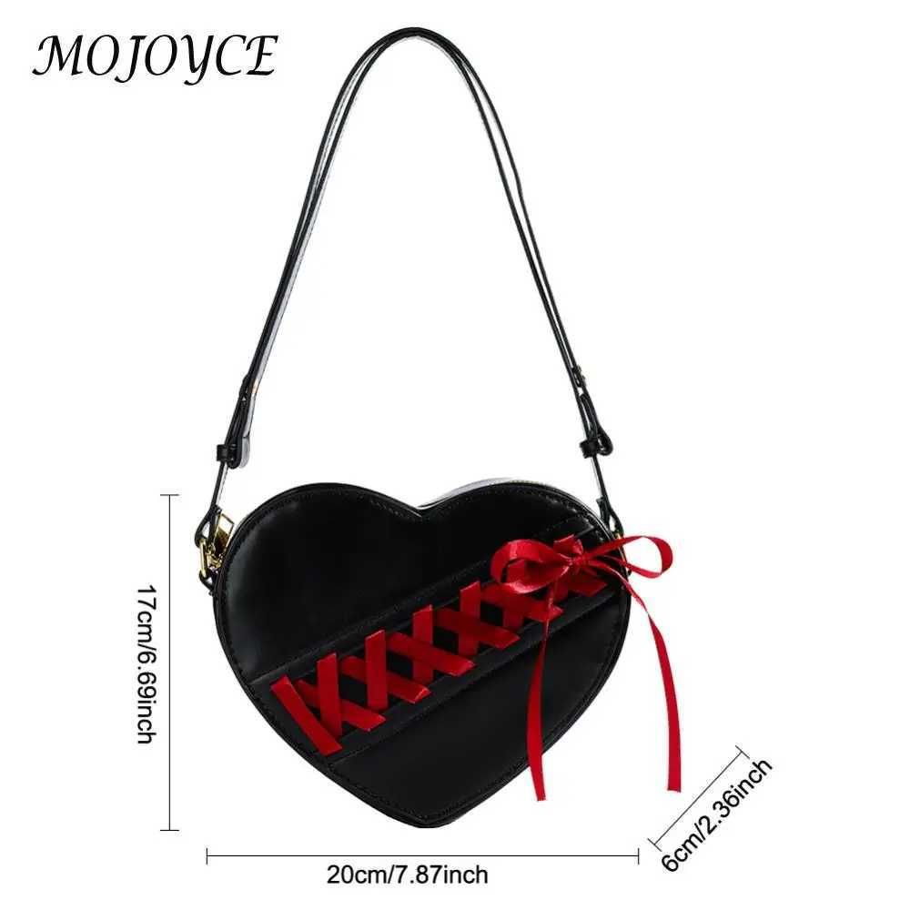 Fashion Heart Shaped Crossbody Bag Small PU Leather Shoulder Bag Casual Solid Color Bags for Women Girls Zipper Crossbody BagsW250512