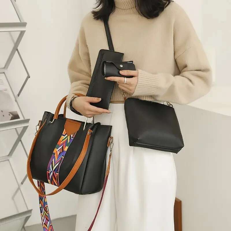 4 Pcs Handbag Large Capacity Tote Women's Bag Fashion Shoulder Bag,Wallet,Card Case