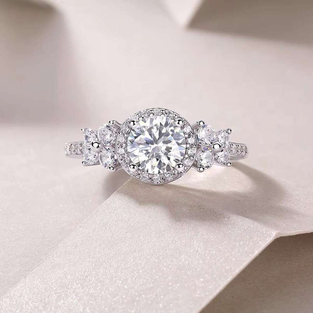 Unique Moissanite Cathedral Ring - Spike Set in Pure Silver, Size 5-9 American, Eternal Elegance