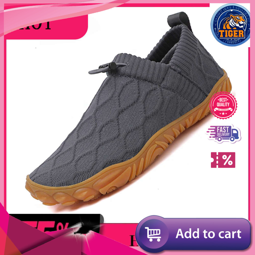 Ddmytiger Men Soft Waterproof Hiking Breathable Barefoot Sneakers Black Hike Footwear Walking Outdoor Climbing Shoes Outdoor Shoes