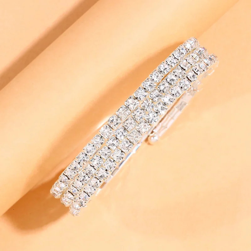 XSBODY Ins Fashion Twisted Rhinestone Arm Cuff Bracelet for Women Sexy Crystal Ring Wrist Chain Body Jewelry Accessories 250512