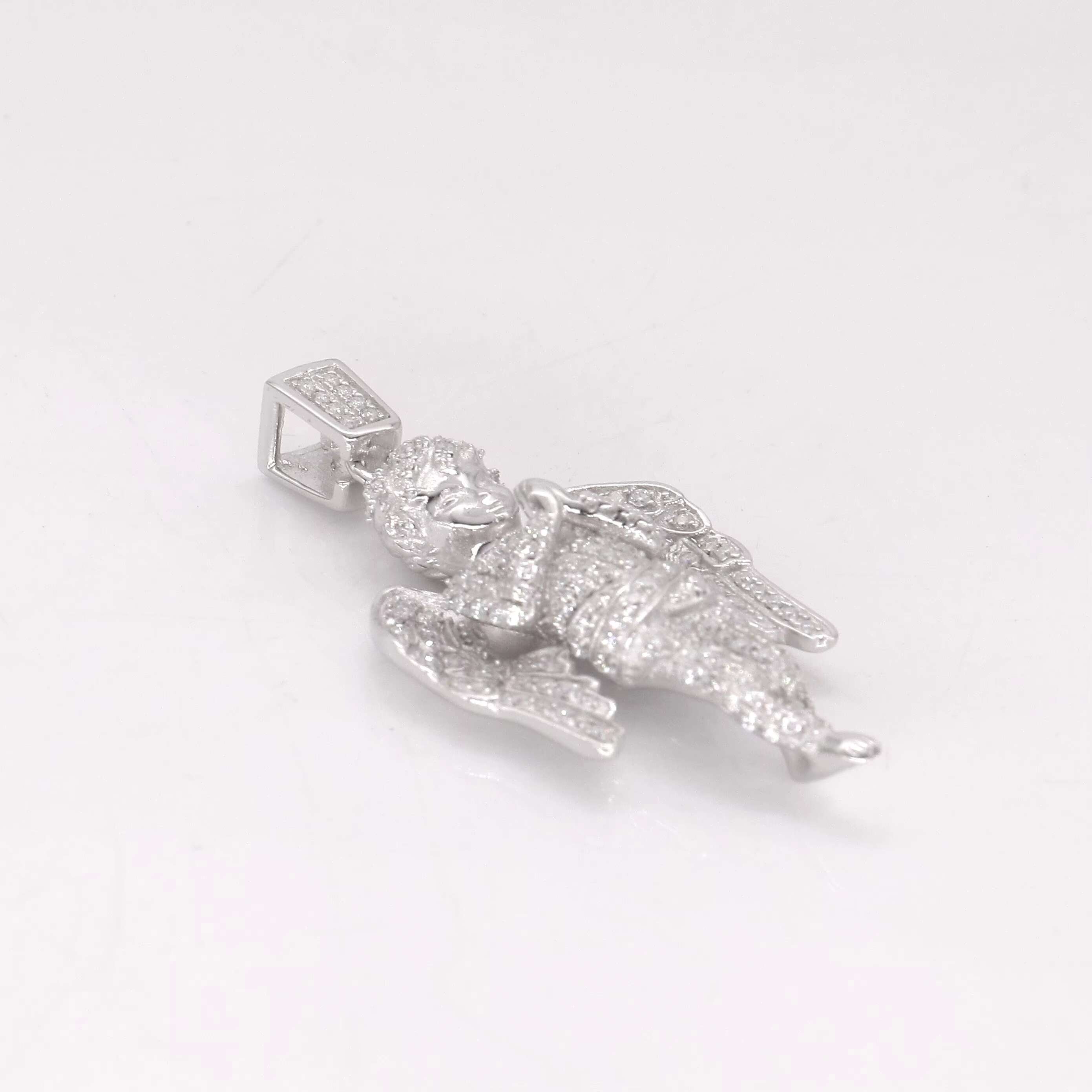 Jewelry Moissanite Diamonds Custom Necklace Pendant Initial Hip Hop 925 Silver Custom Pendant