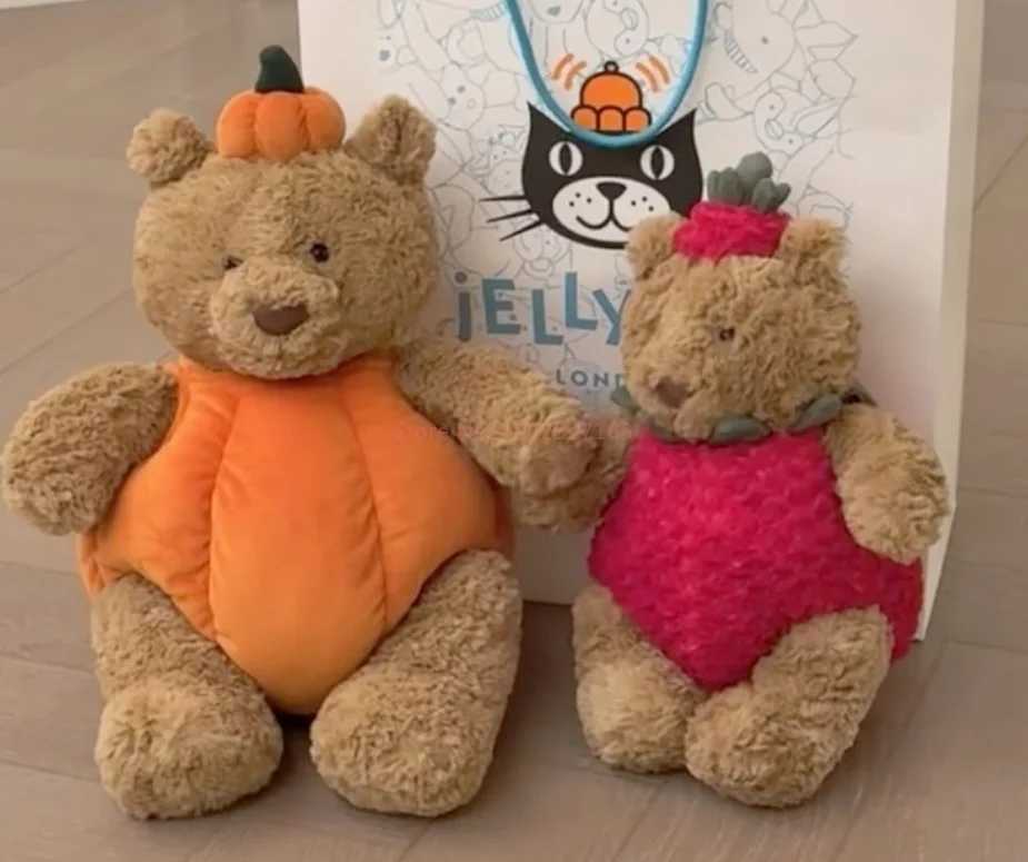 Hot Spot Barcelona Bathrobe Bear Eggplant Bear Strawberry Bear Doll Cute Soothing Companion Doll Festival Trendy Gift Toy z250512Z08J