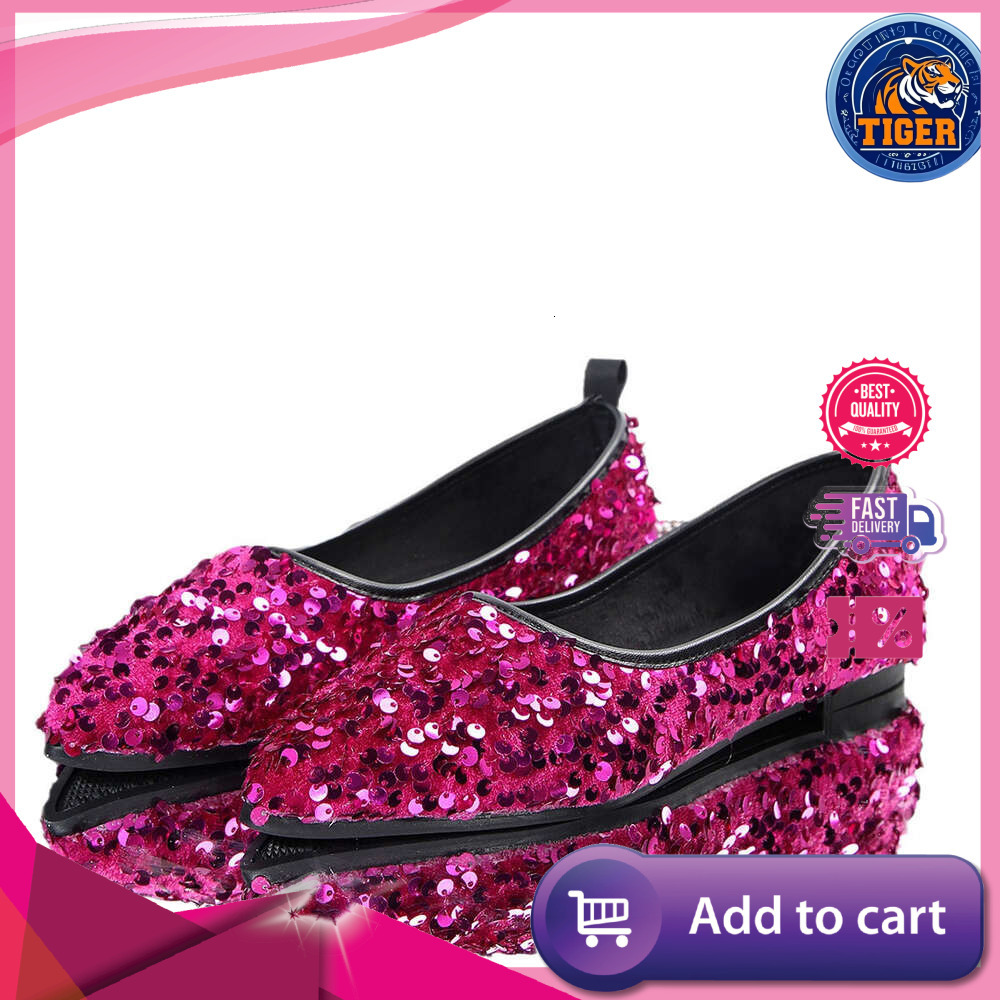 Ddmytiger Oversized Flat Spring Shoes For Women S Fashion Backless Sequins Casual Single Shoe Blinding Outdoor Shoes
