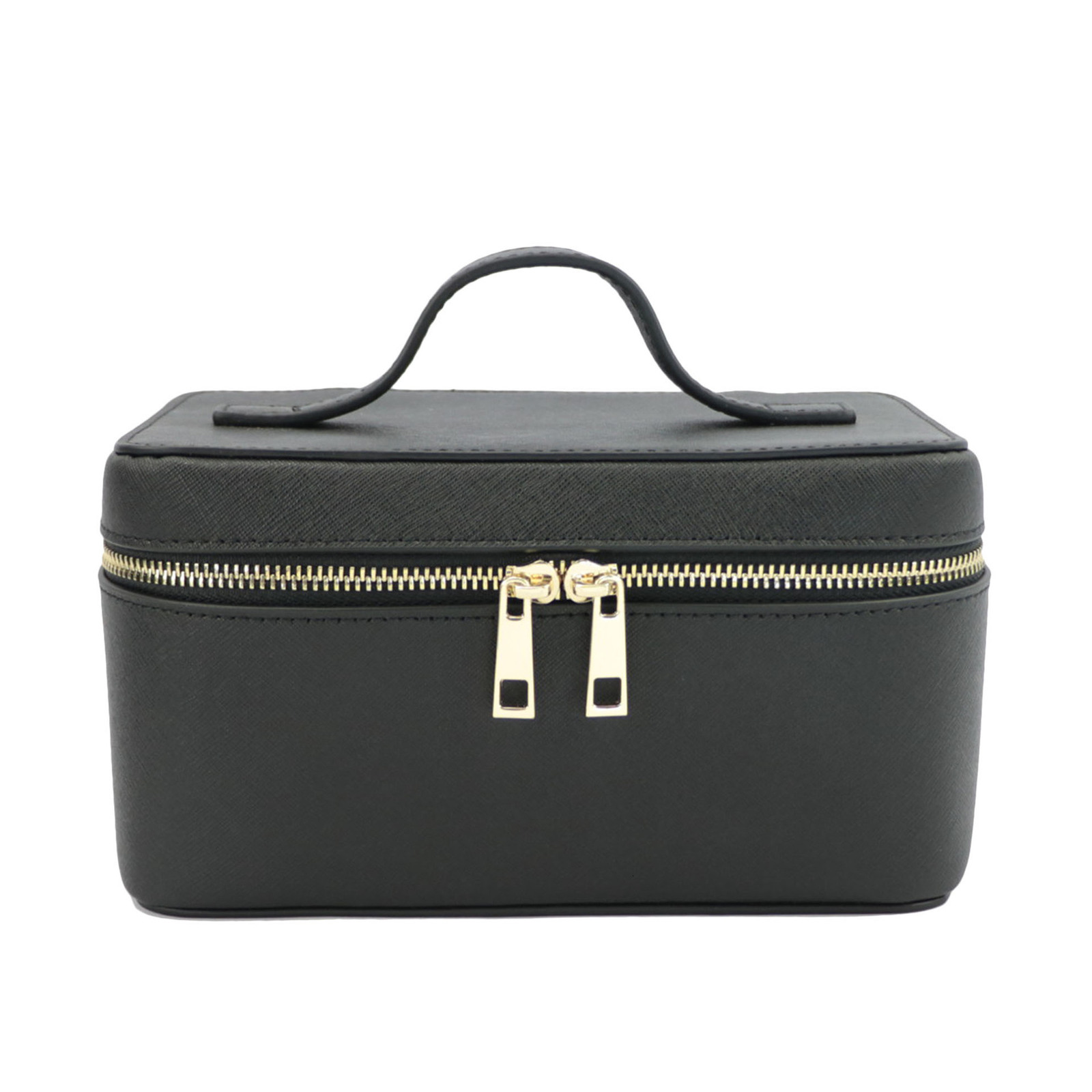 Fashionable and portable travel grooming storage bag with large capacity for dinner parties hand-held leather makeup case for women 250224