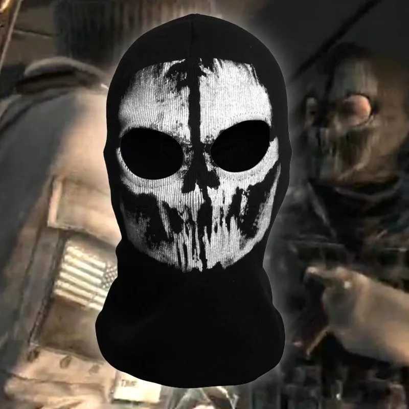 Motorcycle Balaclava Skull Print Full Face Mask Windproof Skiing Head Neck Warmer Cycling Biker Hood Men Helmet LinerW250512