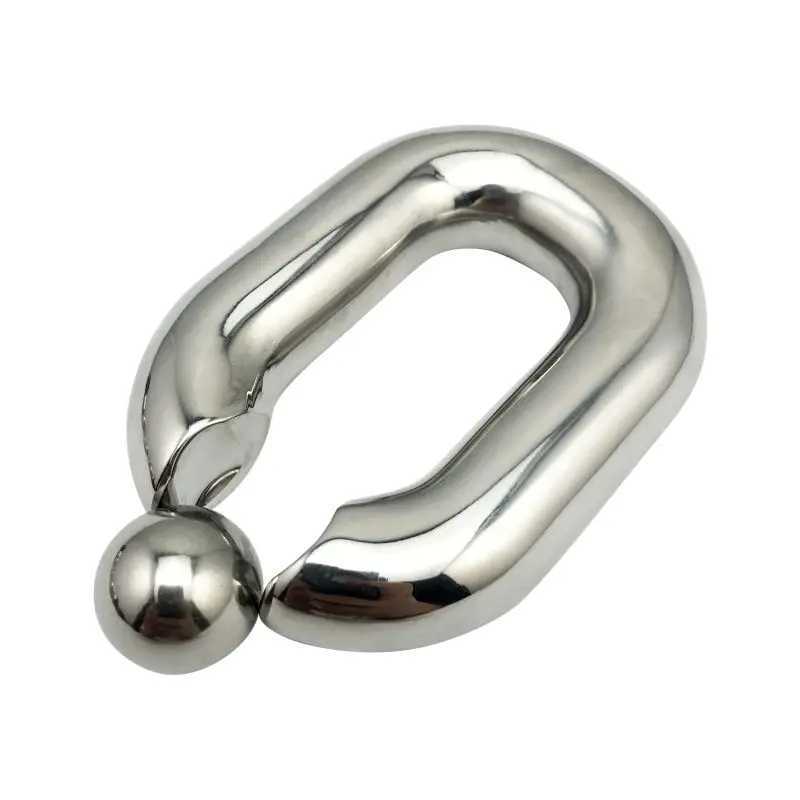 Male Heavy Duty BDSM Stainless steel Ball Scrotum Stretcher metal penis bondage Cock Ring Delay ejaculation male new Sex Toy men W250512