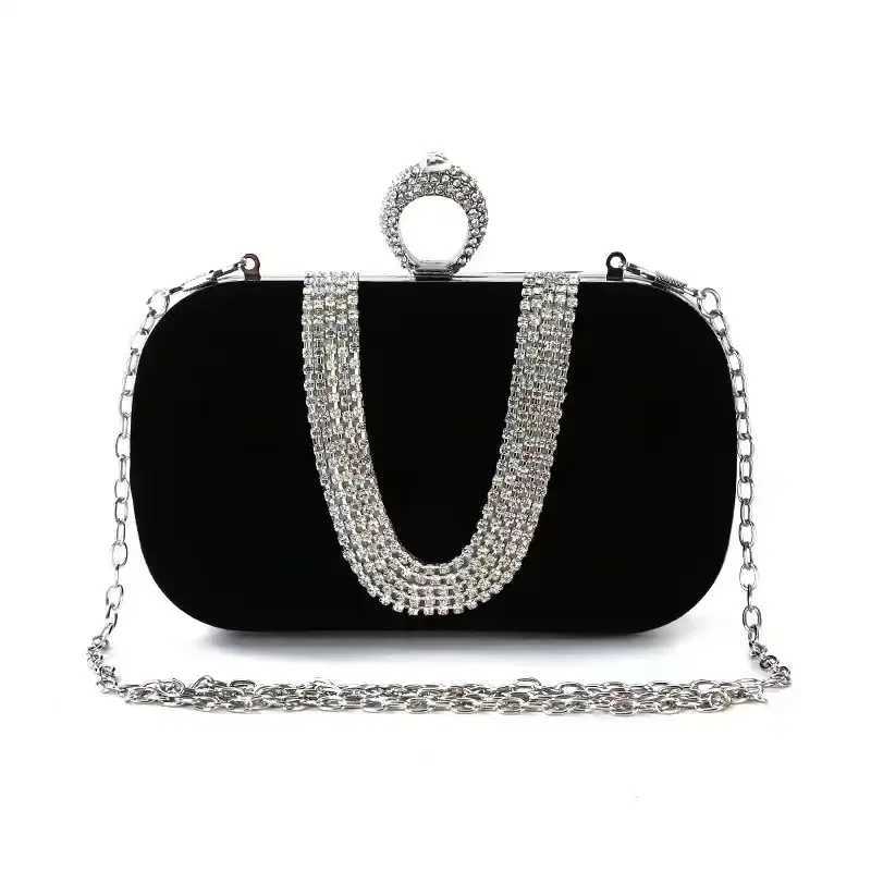 Luxury Women Evening Bags Diamond Luxury Clutch Bag Party Diamonds Lady Black Red Chain Shoulder Bag Handbags for PurseW250512