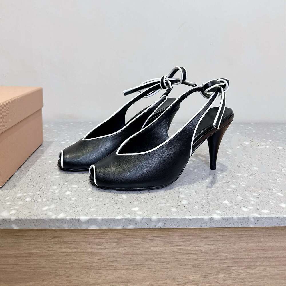 New Women Genuine Leather Pumps Slingabacks Super High Heels Sandals Ankle Strap Summer Designer Shoes Zapatillas De Mujer
