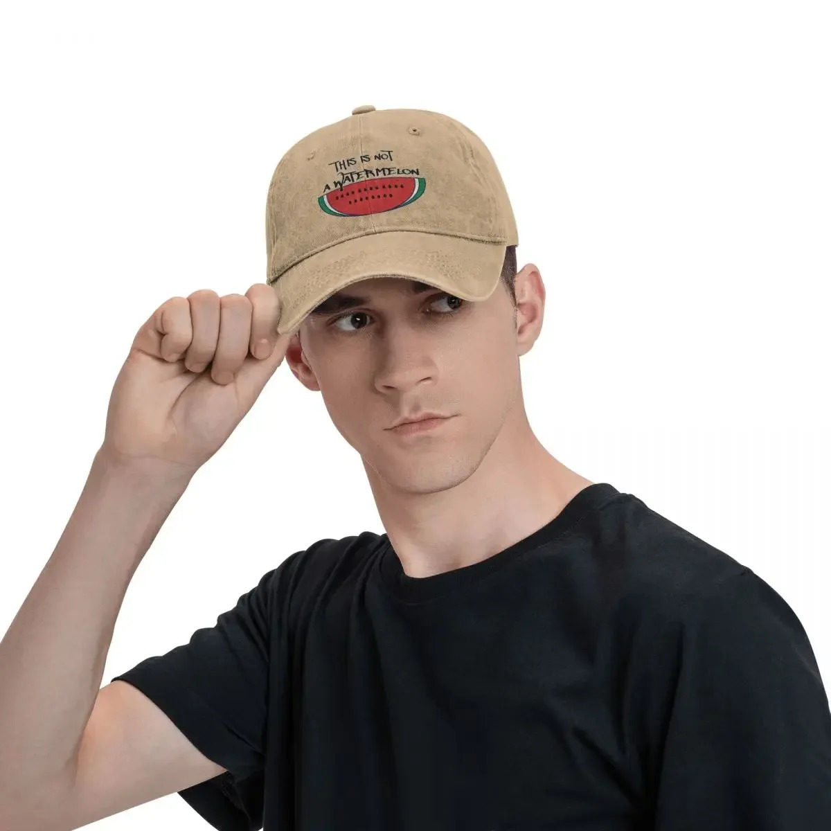 This Is Not A Watermelon Baseball Cap For Men Women Fashion Casual Hippe Hats High Quality Sun protection Kpop Rock Baseball Cap 250512