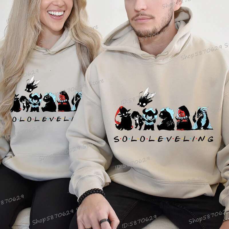 Solo Leveling Pullover For Men Women Anime Fans Gift Cartoon Classic Sweatshirt Sung Jinwoo Haruku Hoodie Female/Male Designer