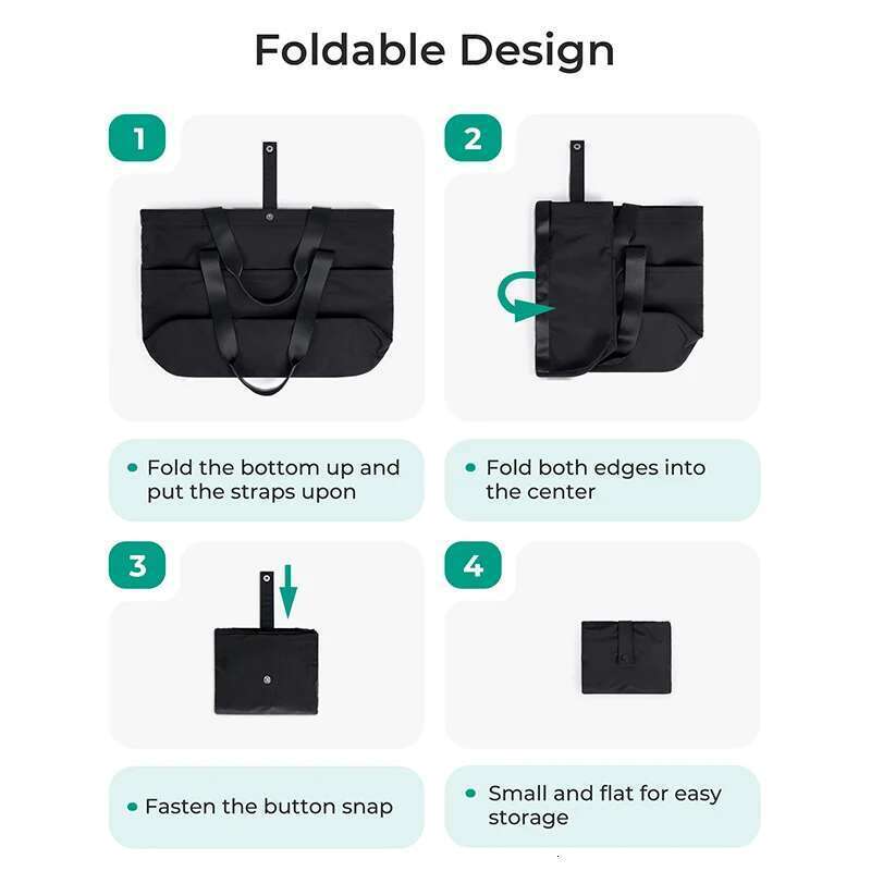 BAGSMART Eco-Friendly Large Tote Women Foldable Waterproof Reusable Shoulder Bag For Work Travel Shopping Gym Commuter