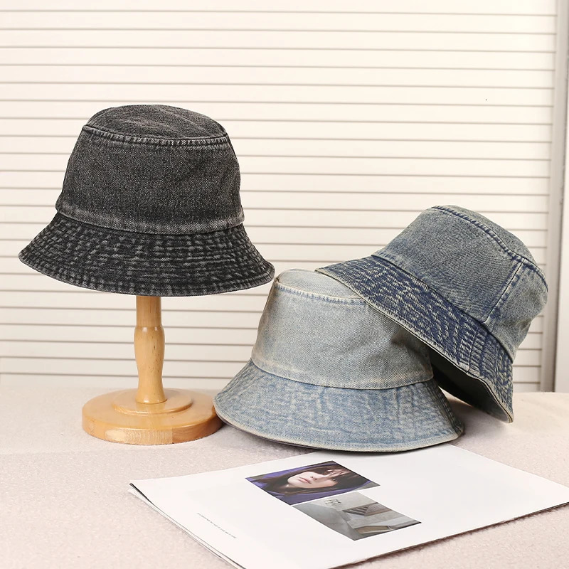 SpringSummer Fashionable Adjustable Denim Hat for Outdoor Travel Sun Protection UV Unisex 250512