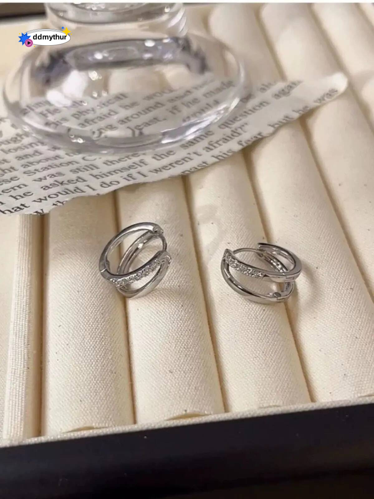 Fashion Simple Double Zirconia Hie for Women Girls Trendy Small Hoop Earrings Jewelry ddmythur
